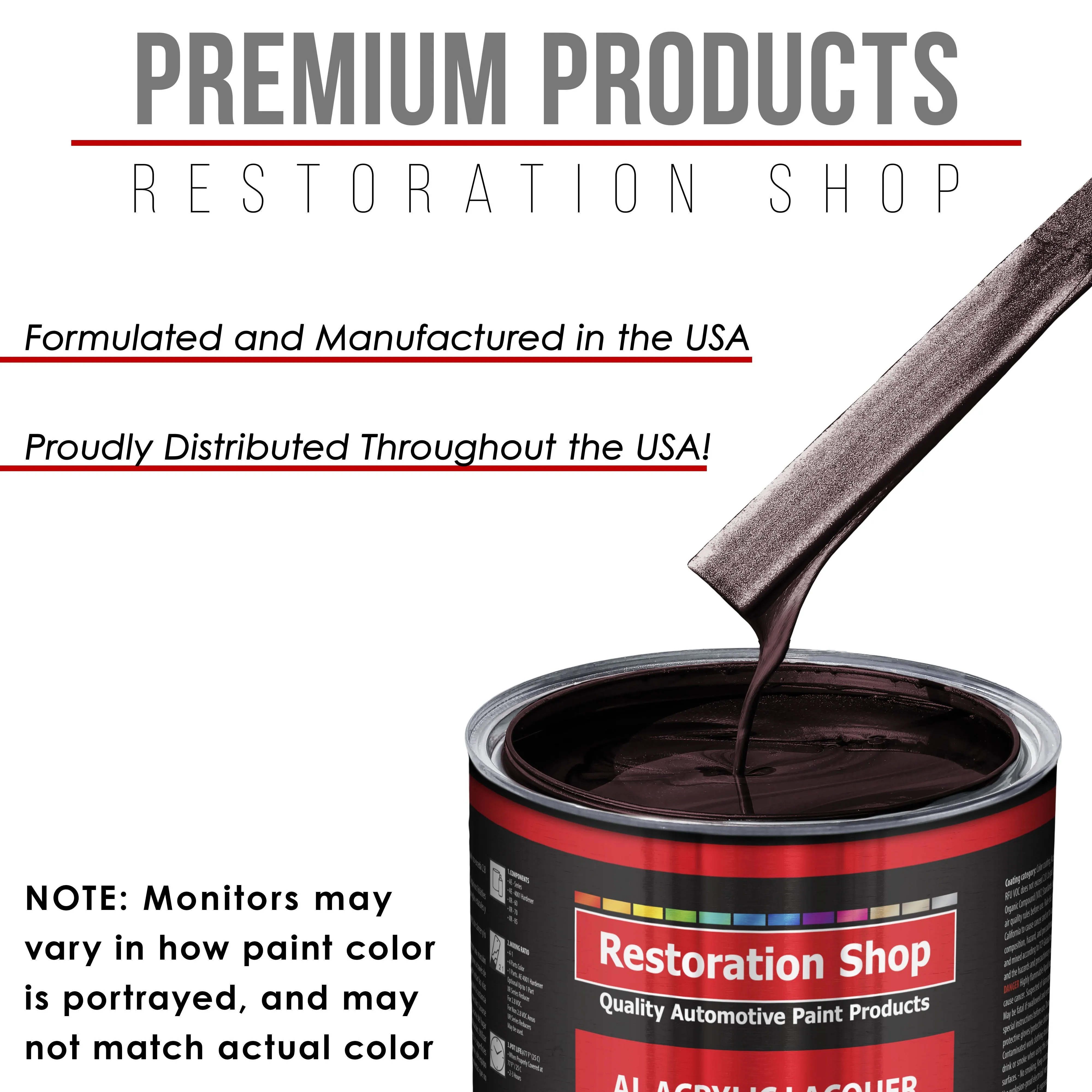 Black Cherry Pearl - Acrylic Lacquer Auto Paint - Complete Gallon Paint Kit with Slow Dry Thinner - Professional Automotive Car Truck Refinish Coating