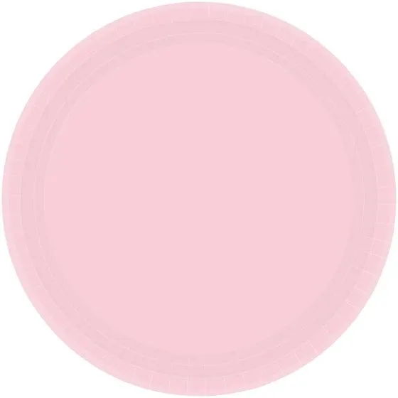 Blush Pink Paper Plates Round