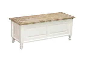 Bodiam Rochester Storage Bench or Trunk Antique White