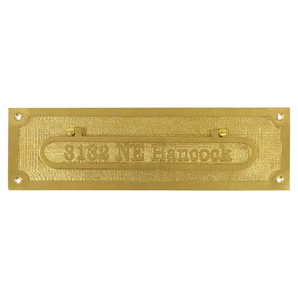 Brass Mailbox Plaque Plate BMP42