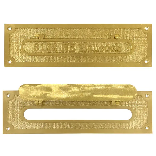 Brass Mailbox Plaque Plate BMP42