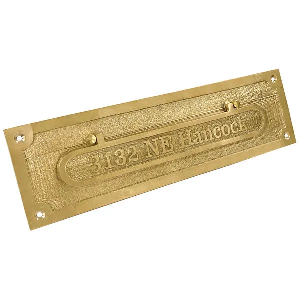 Brass Mailbox Plaque Plate BMP42