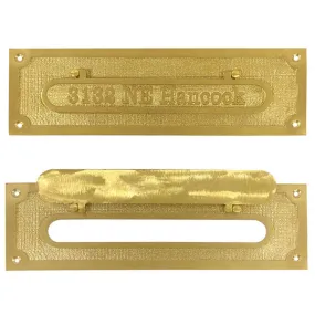 Brass Mailbox Plaque Plate BMP42