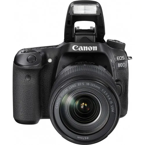 Canon Digital SLR Camera Body [EOS 80D] and EF-S 18-135mm f/3.5-5.6 Image Stabilization USM Lens with 24.2 Megapixel (APS-C) CMOS Sensor and Dual Pixel CMOS AF - Black (International Model)