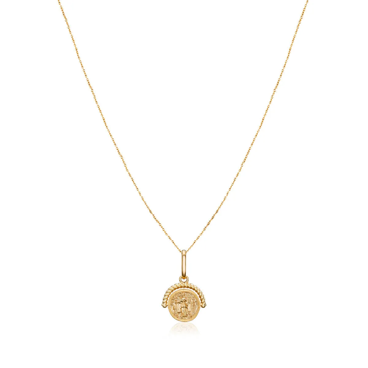 Coin Fine Chain Necklace (Gold)