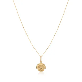 Coin Fine Chain Necklace (Gold)