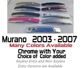 Custom Car Door Handle Overlays Covers For  2003 - 2007 Nissan Murano