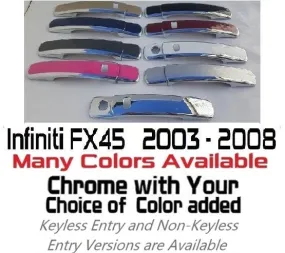 Custom Car Door Handle Overlays Covers For  2003 - 2008 Infiniti FX45