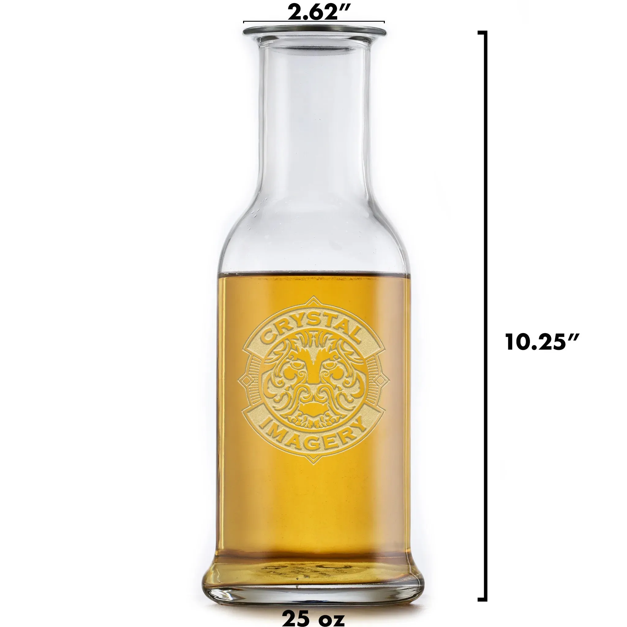 Custom Monogram in Shield Stolzle Purity Wine Carafe