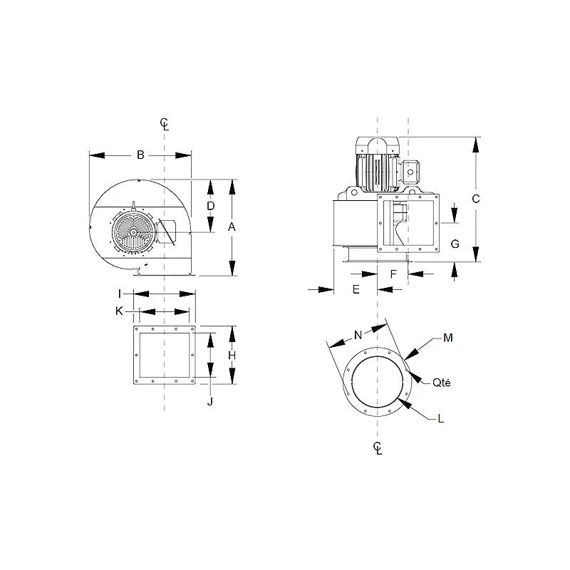 DAMN Backward Inclined Direct Drive Blower