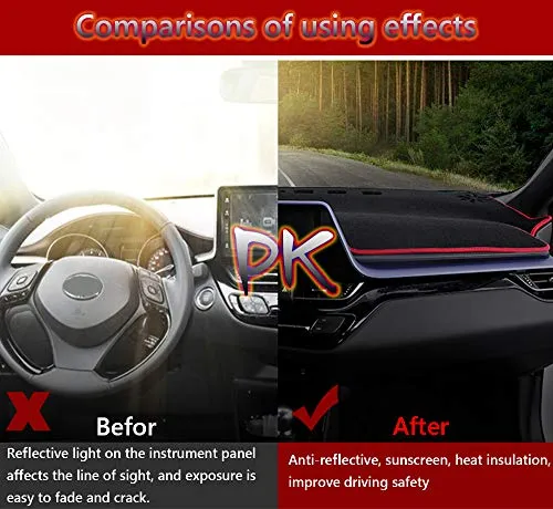 Dashboard Cover Mat Custom Interior Accessories Dash Covers Reduces Glare Eliminates Cracking(Without HUD) for Volkswagen ID.4/ID4(2021 2022)