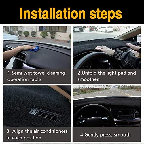 Dashboard Cover Mat Custom Interior Accessories Dash Covers Reduces Glare Eliminates Cracking(Without HUD) for Volkswagen ID.4/ID4(2021 2022)