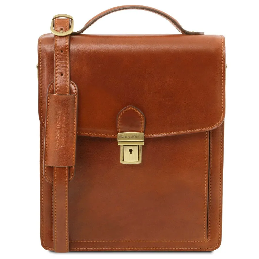 David Leather Crossbody Bag Large