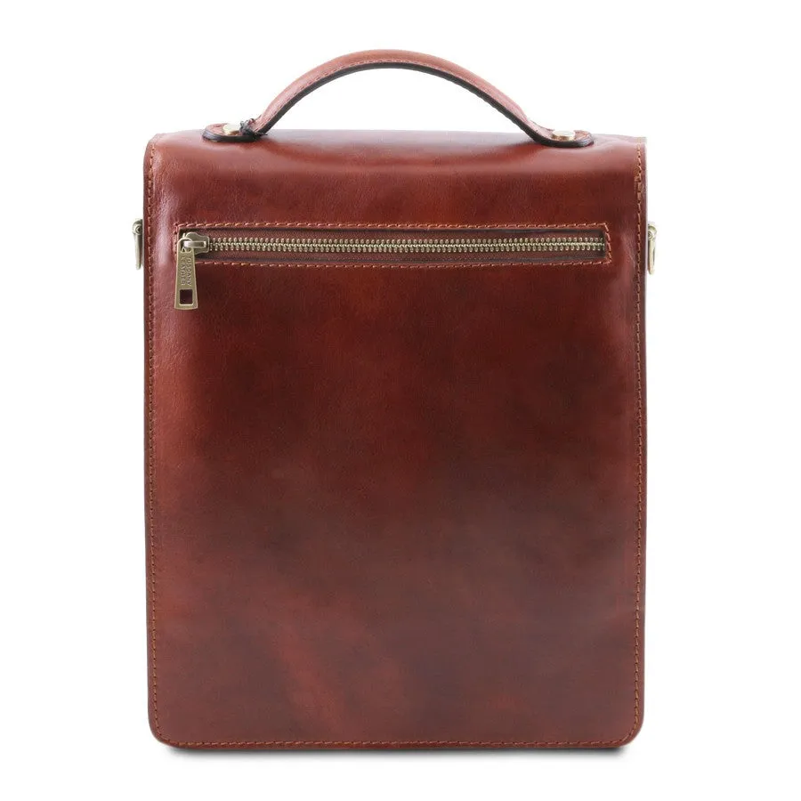 David Leather Crossbody Bag Large