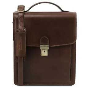 David Leather Crossbody Bag Large