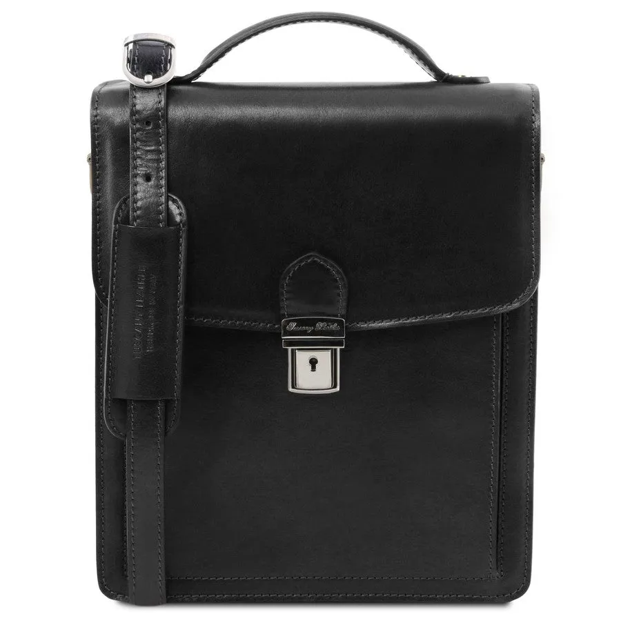 David Leather Crossbody Bag Large