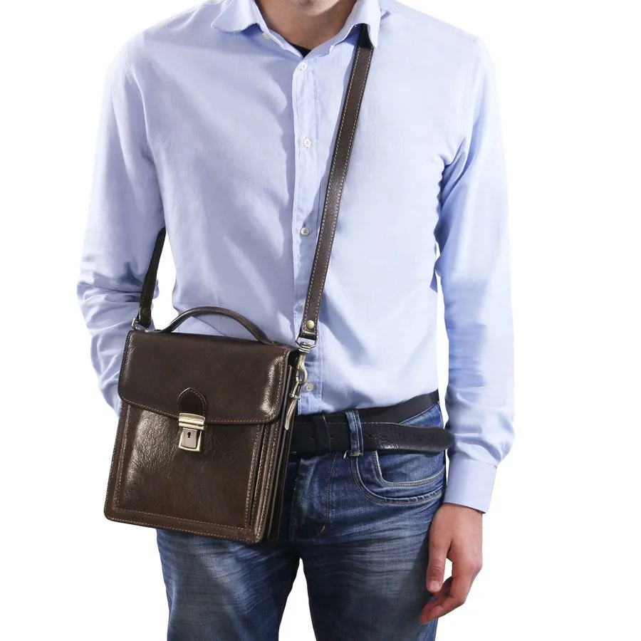 David Leather Crossbody Bag Small