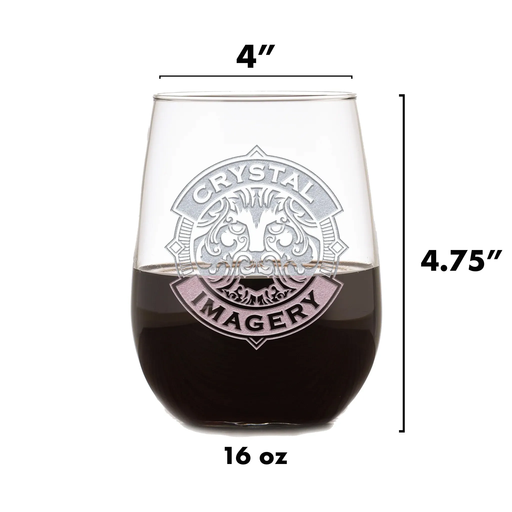 Deep Carved Model of Human Skull Stemless Wine Glass