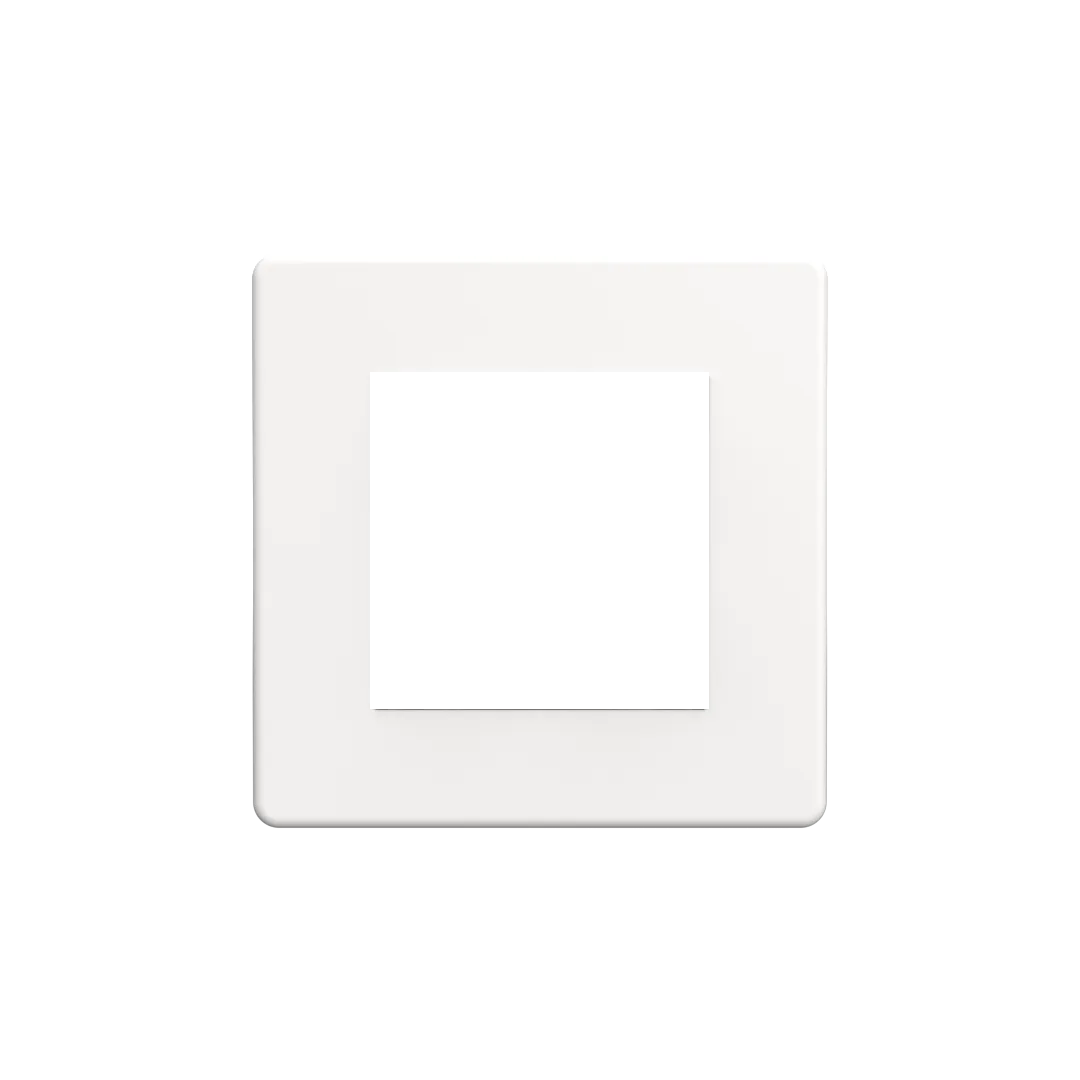 Dimmer Faceplate (2 Gang) - White Metal