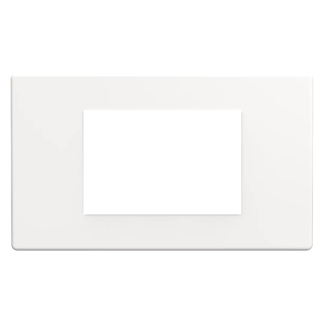 Dimmer Faceplate (3 Gang) - White Metal