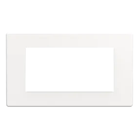 Dimmer Faceplate (4 Gang) - White Metal