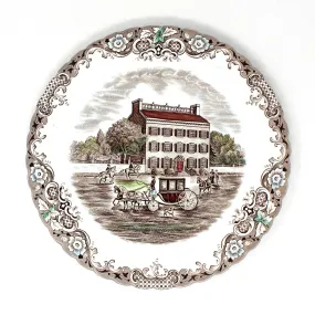 Dinner Plate, Johnson Bros, Heritage Hall Brown Multicolor, Vintage Ironstone, England