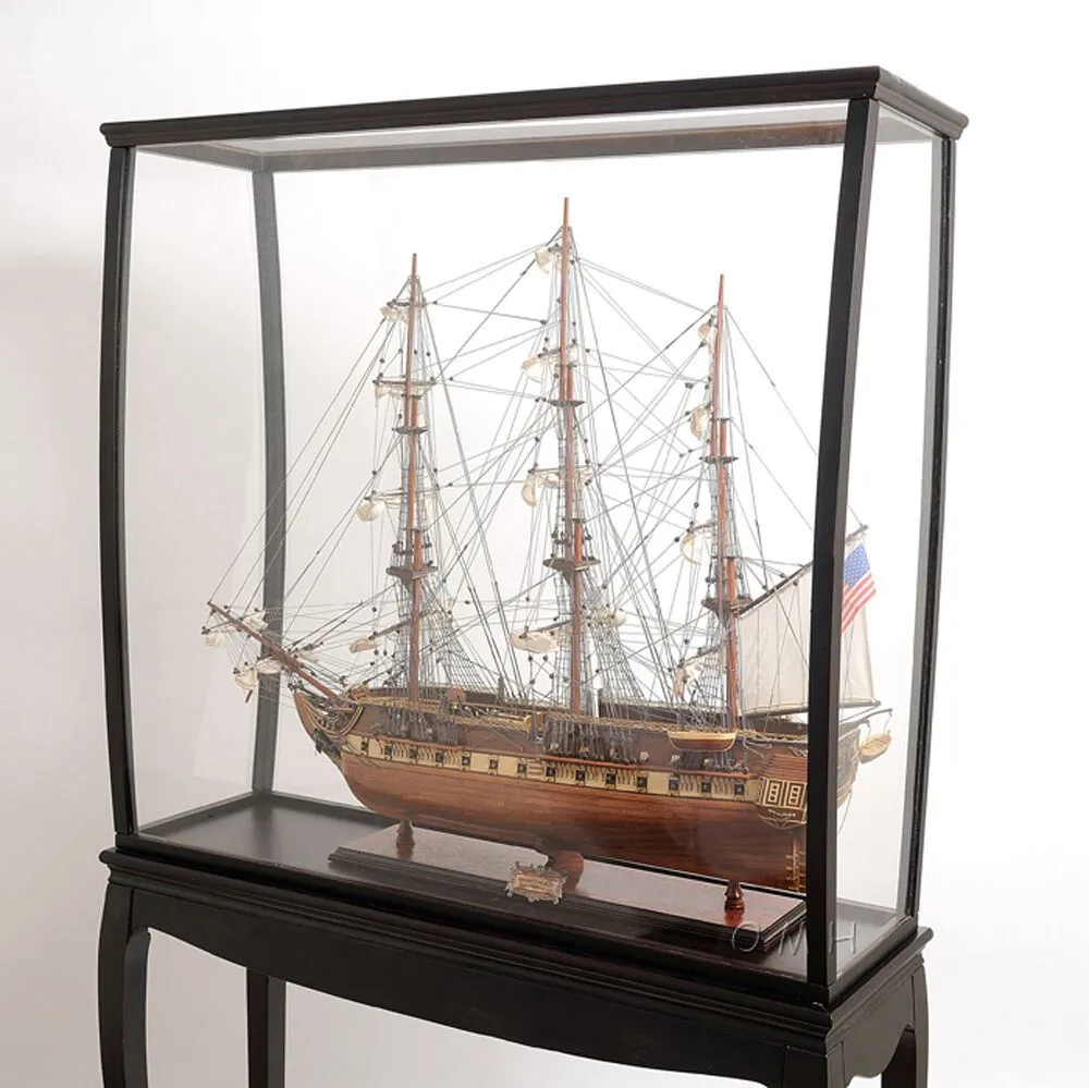Display Case Cabinet 40" Wood and Plexiglas for Tall Ship Yacht and Boat Models