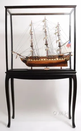 Display Case Cabinet 40" Wood and Plexiglas for Tall Ship Yacht and Boat Models