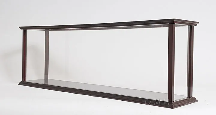 Display Case Cabinet Medium Wood with Plexiglas Panels For Cruise Ships Yachts and Boats