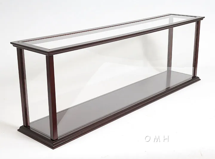 Display Case Cabinet Medium Wood with Plexiglas Panels For Cruise Ships Yachts and Boats