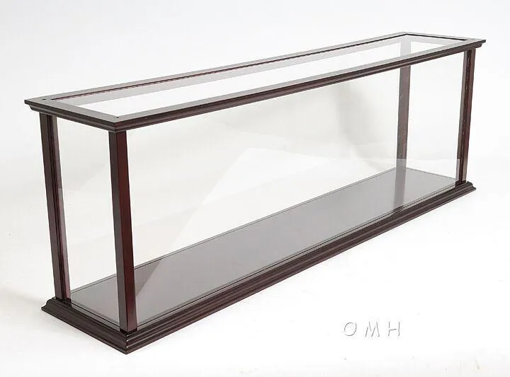Display Case Cabinet Medium Wood with Plexiglas Panels For Cruise Ships Yachts and Boats
