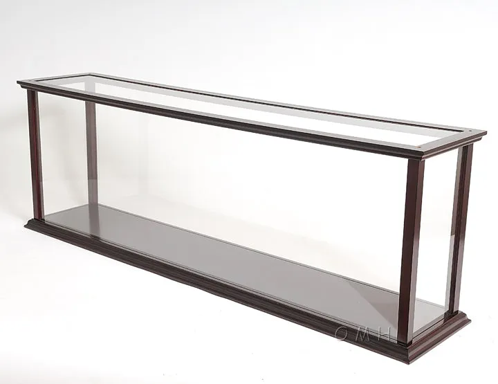 Display Case Cabinet Medium Wood with Plexiglas Panels For Cruise Ships Yachts and Boats
