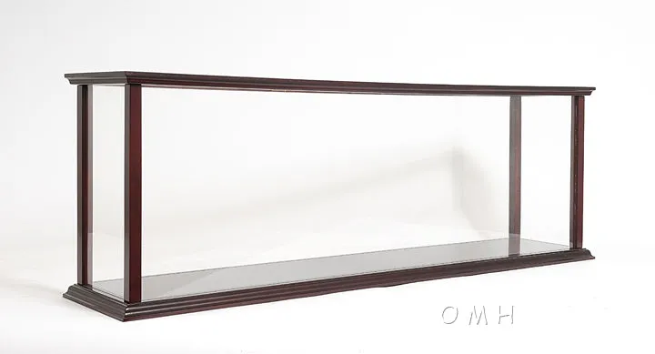 Display Case Cabinet Medium Wood with Plexiglas Panels For Cruise Ships Yachts and Boats