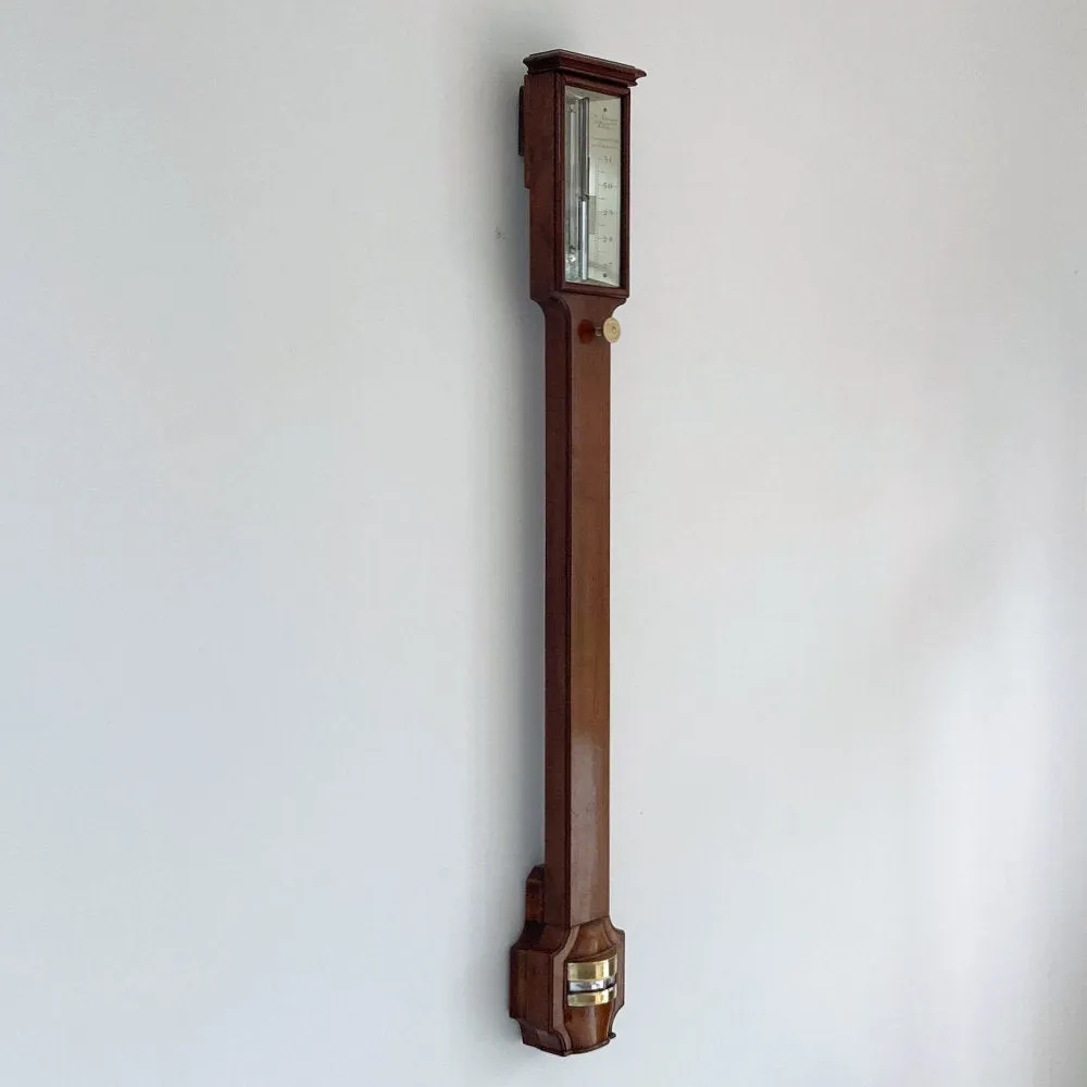 Early Victorian Platinum Scale Stick Barometer by John Newman, 122 Regent Street London