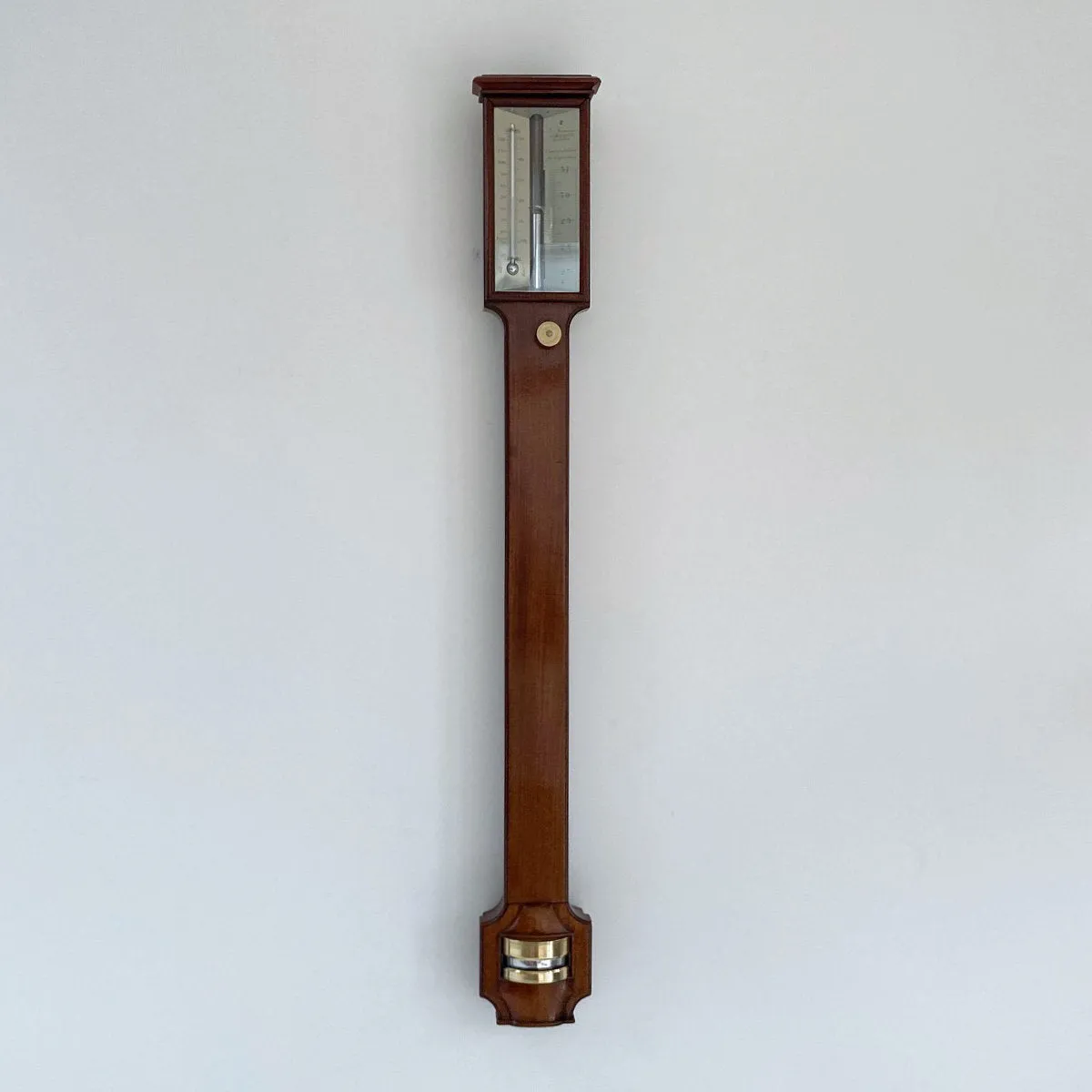 Early Victorian Platinum Scale Stick Barometer by John Newman, 122 Regent Street London