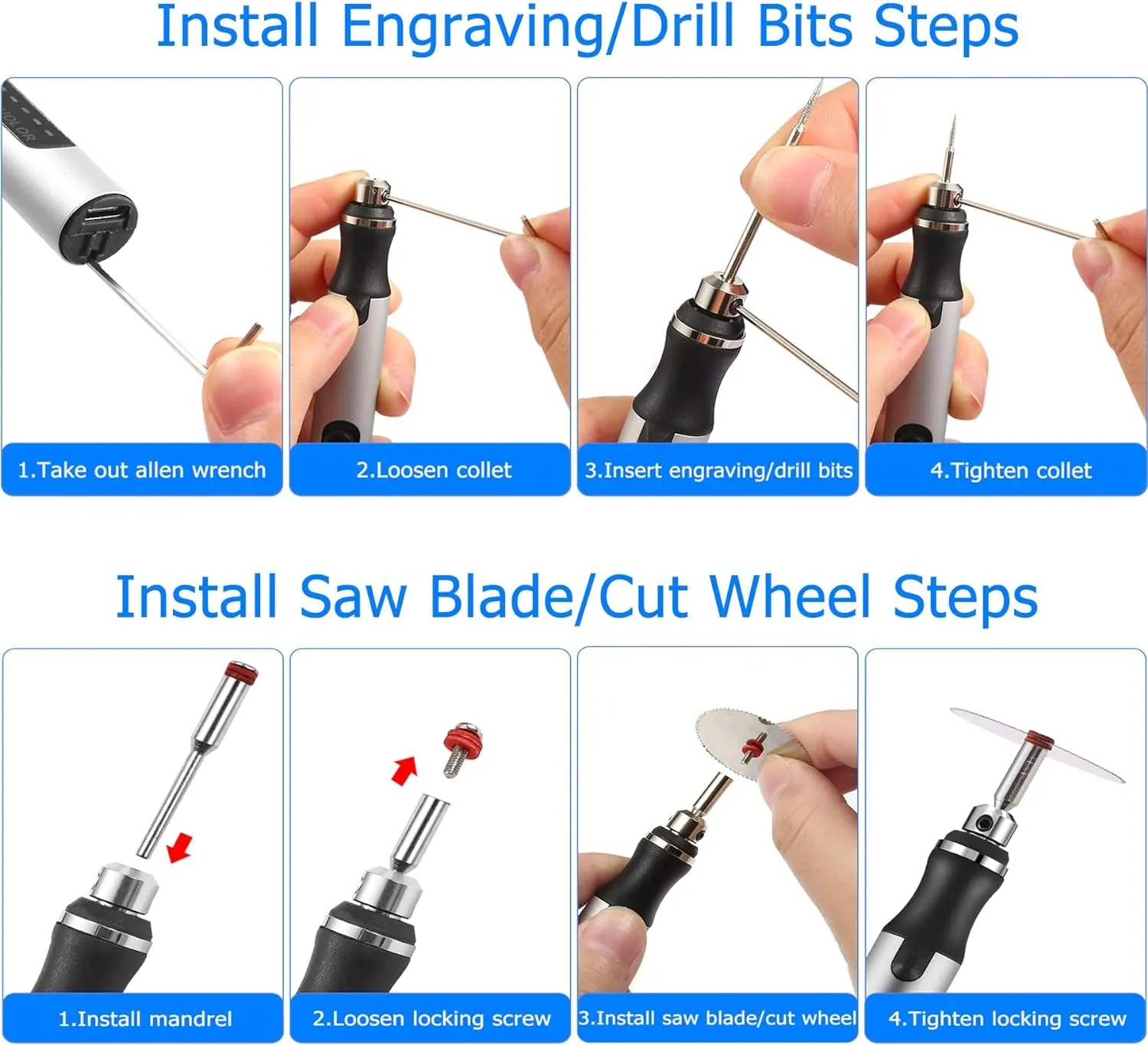 Electric Engraving Tool Kit, USB Cordless Rechargeable Engraving Pen Mini DIY Engraver Pen Rotary Tool for Carving Wood Metal Stone Plastic Jewelry Glass Etching