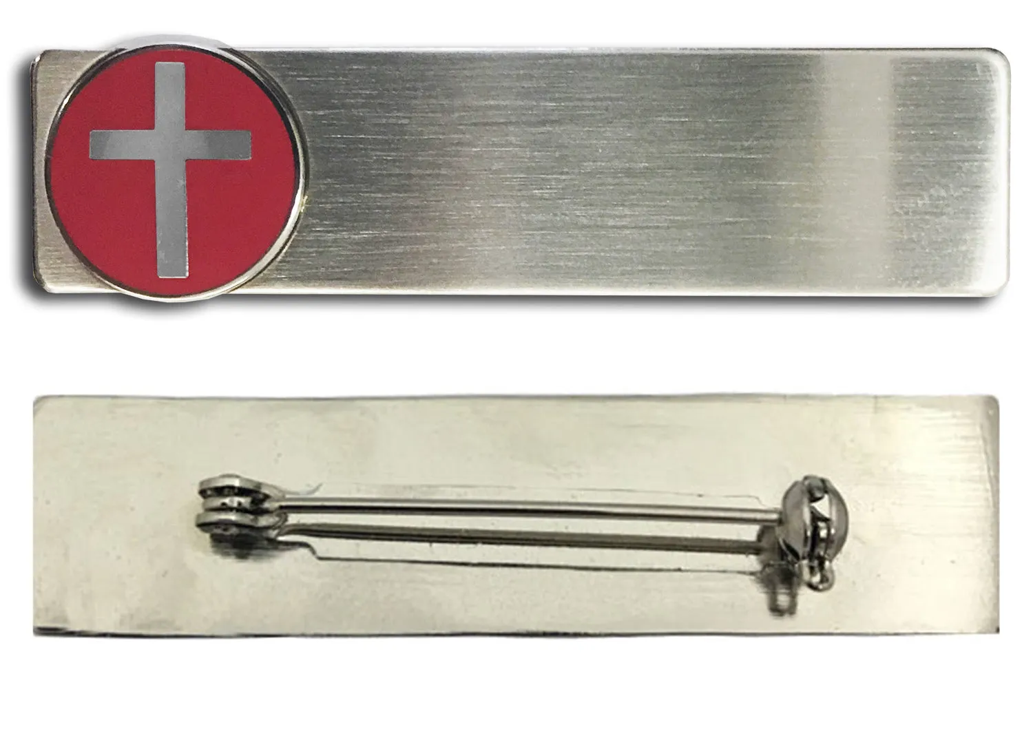 Engraved Name Plates with Cross Logo