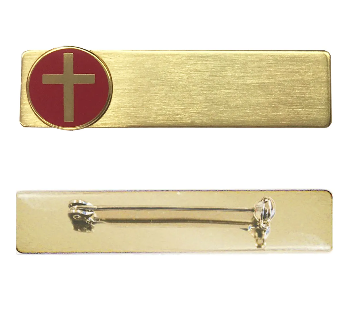 Engraved Name Plates with Cross Logo