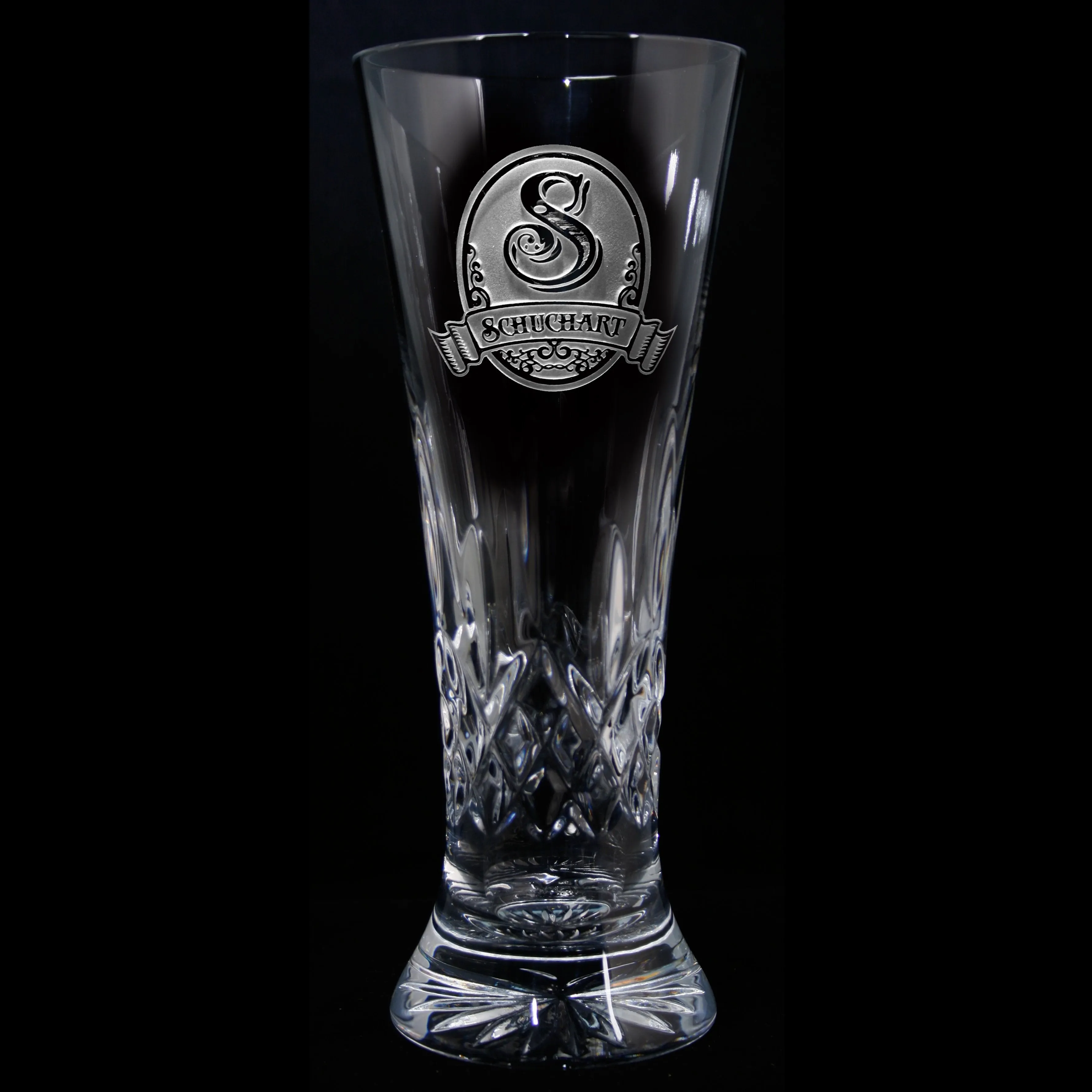 Engraved Waterford Crystal Pilsner, PAIR