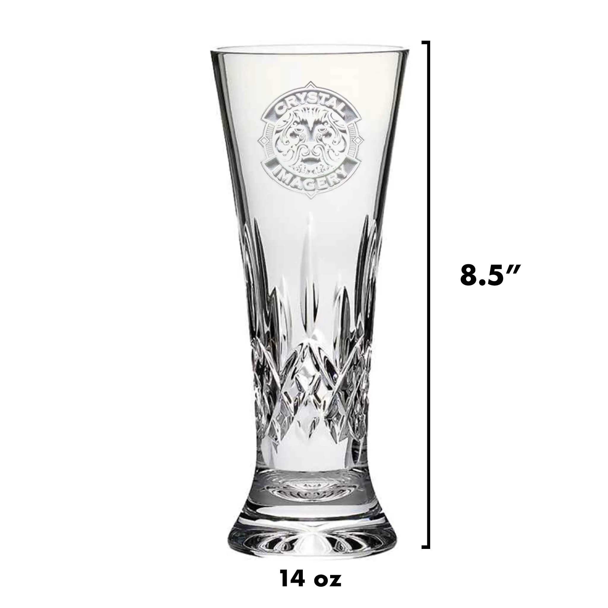 Engraved Waterford Crystal Pilsner, PAIR