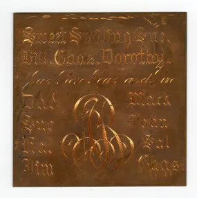 Engraving Practice Plate Number 26