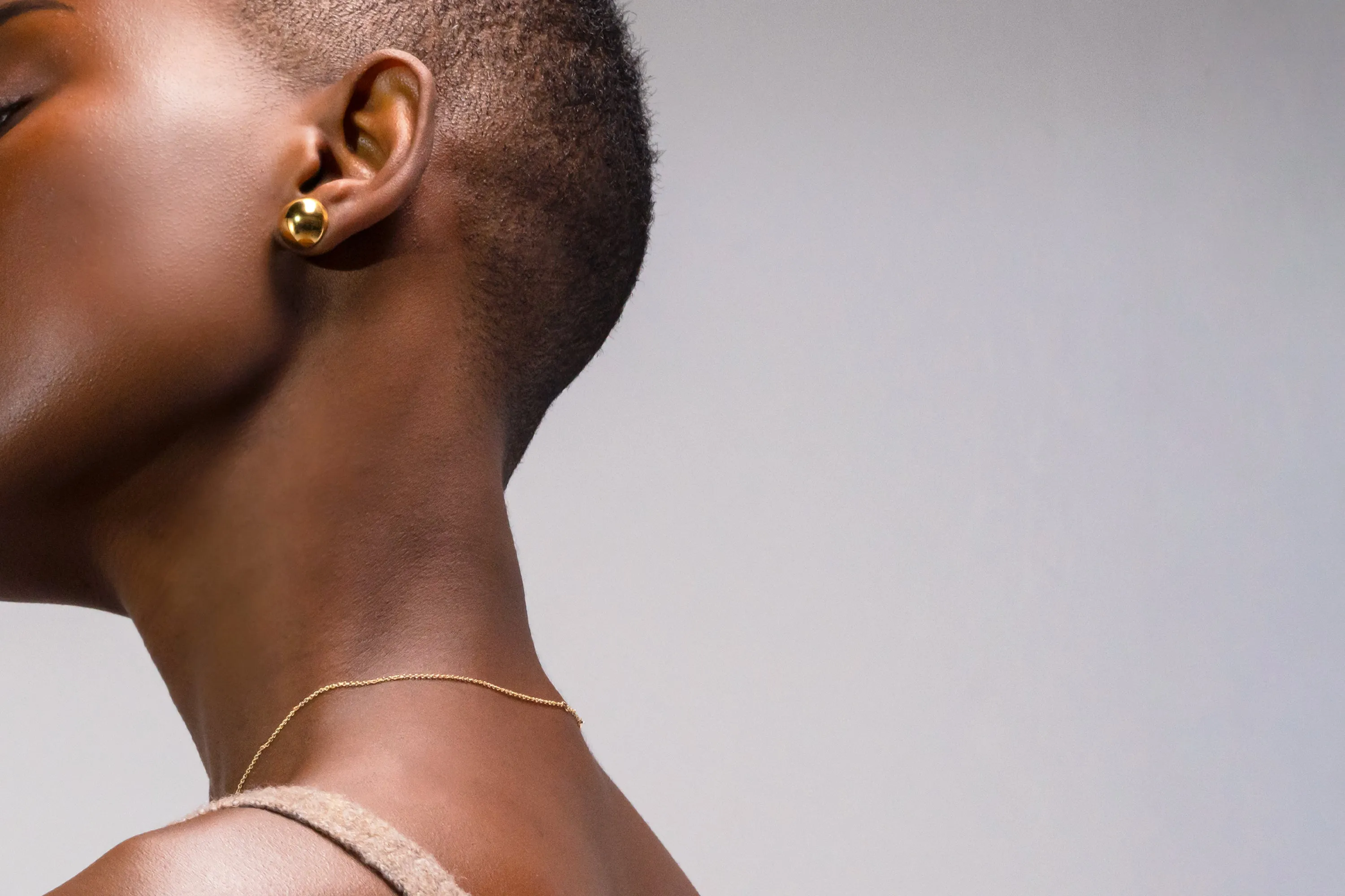 Essential Silver Ball Earring (Gold)