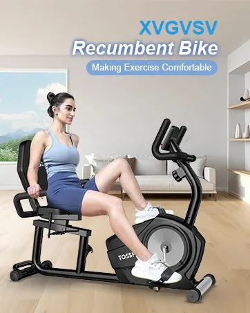 Exercise Bike – Recumbent Stationary Bike for Home with 400LB Weight Capacity, Whisper-Quiet Operation & 16 Resistance Levels