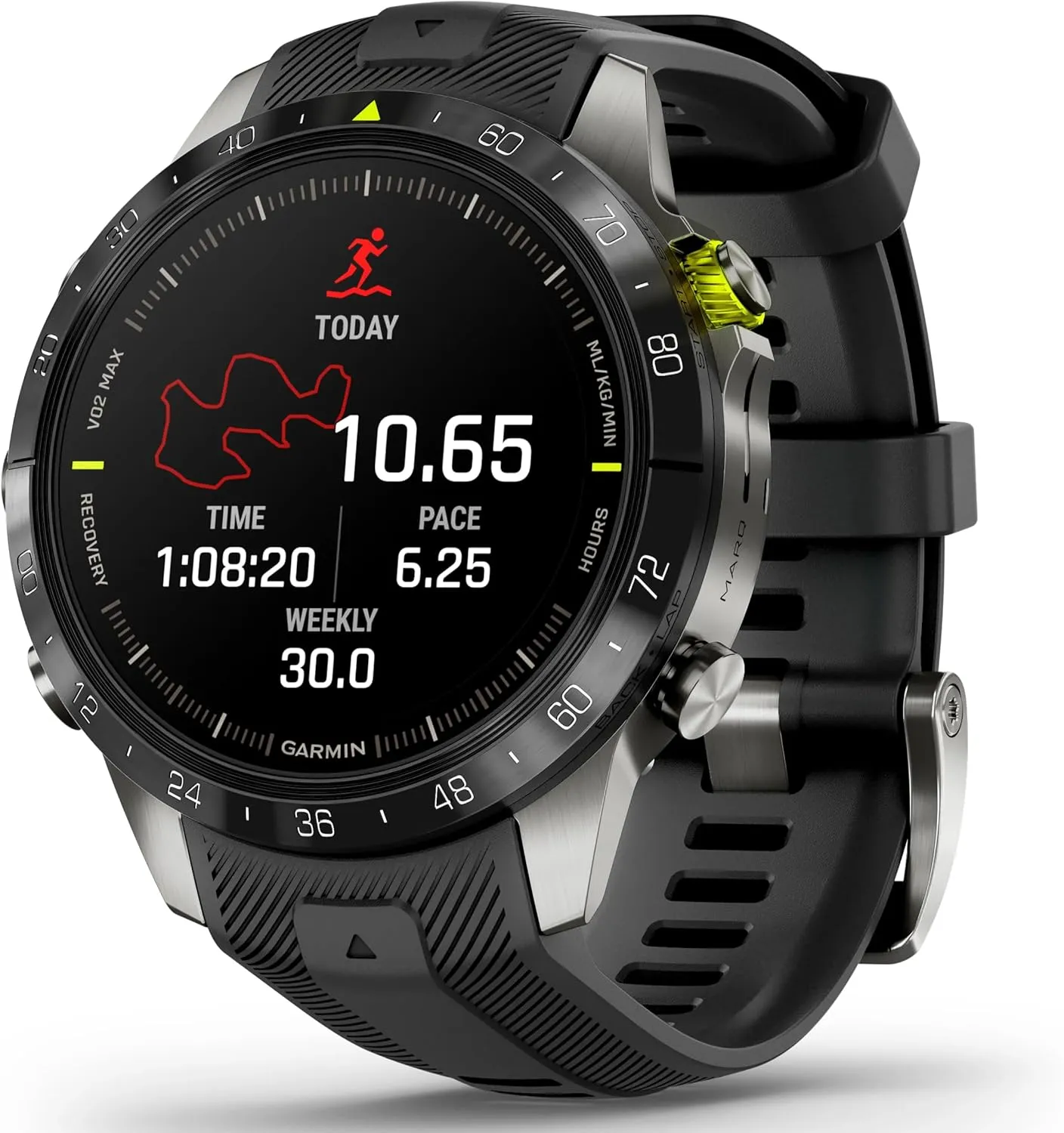 Garmin MARQ Athlete (Gen 2) - 46mm Titanium Case, Black Bezel, Rubber Strap