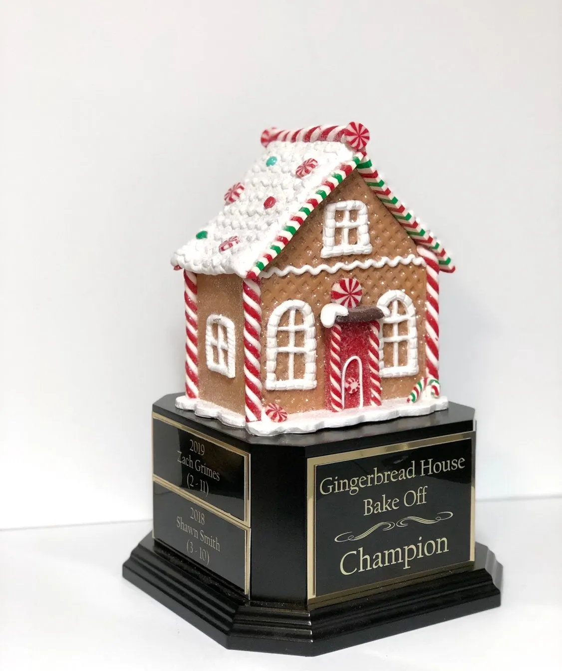 Gingerbread House Trophy Perpetual Christmas Cookie Decorating Bake Off Ugly Sweater Trophy Contest Winner Christmas Holiday Party Decor