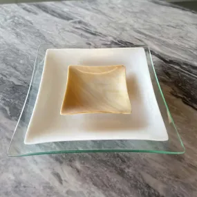 Glass Plate, Marbled effect glass