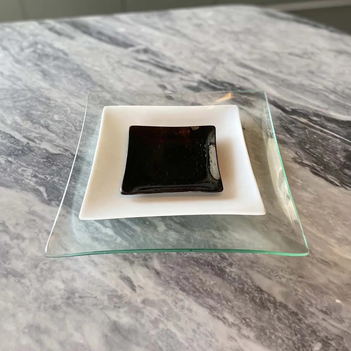 Glass Plate, Marbled effect glass