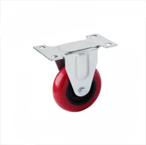Heavy Duty 4" Fixed Caster Wheels with Polyurethane Tires