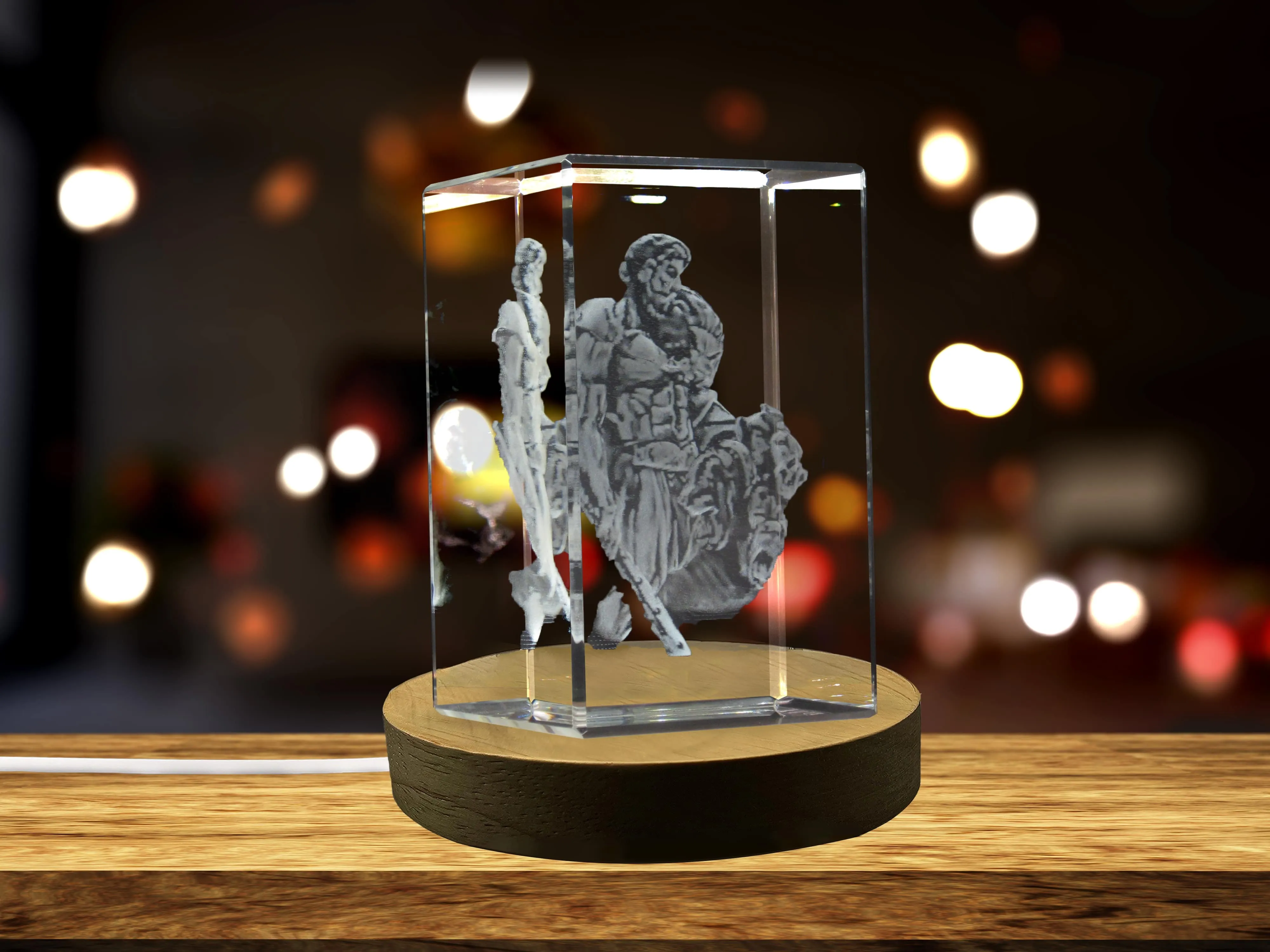 Hercules 3D Engraved Crystal 3D Engraved Crystal Keepsake/Gift/Decor/Collectible/Souvenir