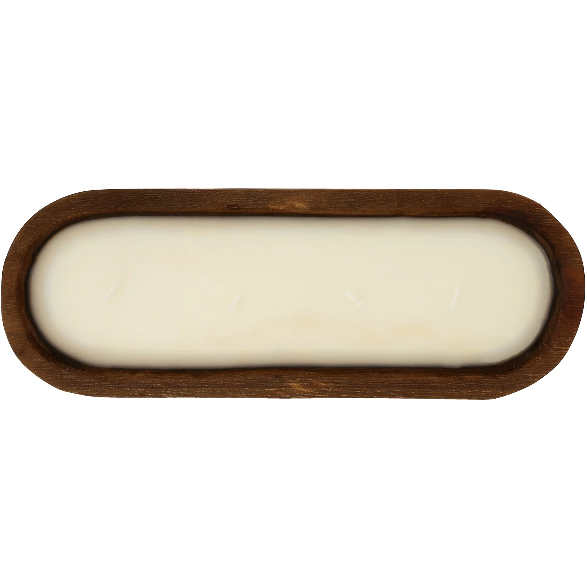 Home 9.5 oz -100% Soy Wax Decorative Wooden Dough Bowl Candle Scent: White Jasmine